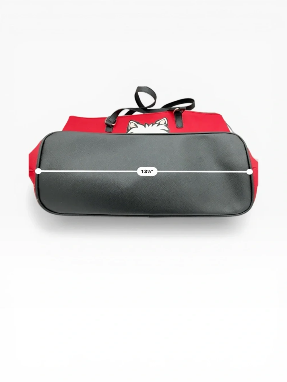 Marc Tetro Red Westie Tote Bag with Black Handles